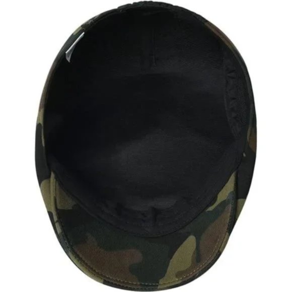 New Men's Cotton Flat Ivy Gatsby Newsboy Driving Hat Cap Green Camouflage - Picture 6 of 7